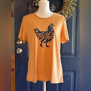 Floral Graphic Orange Tee